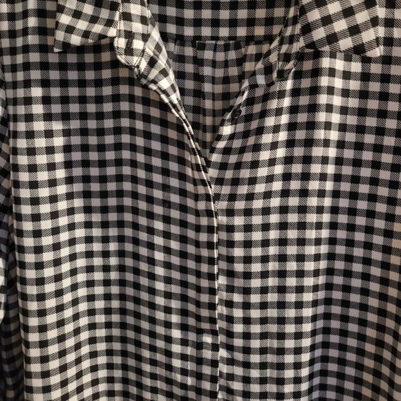 Reitmans Gingham Babydoll Tunic Tiered Shirtdress L - Picture 7 of 12